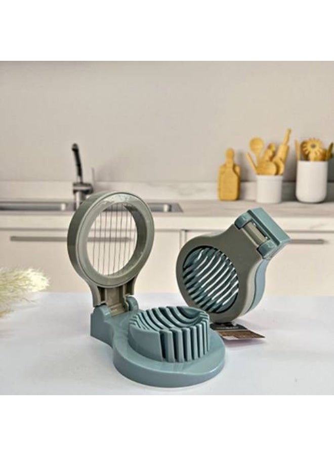 قطاعة بيض، أداة تقطيع البيض، خالية من مادة BPA، مصنوعة من مواد آمنة غذائياً، مثالية للبيض المسلوق، تقطع البيض إلى شرائح بسهولة. - Image 3